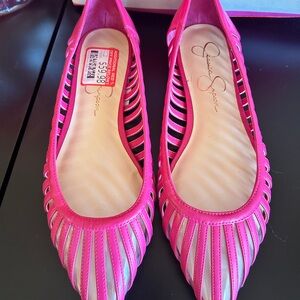 Jessica Simpson Fuchsia Strappy Flats
